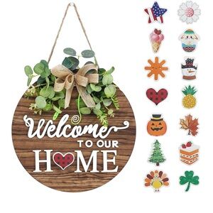New Interchangeable Seasonal Welcome Sign for All Seasons and holidays.